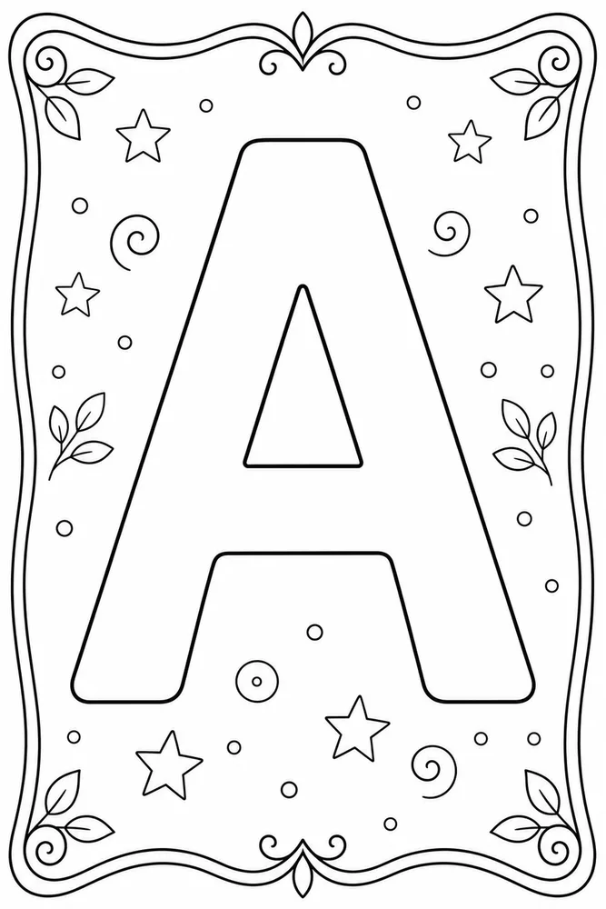 Alphabet Letters Letter a outline coloring page