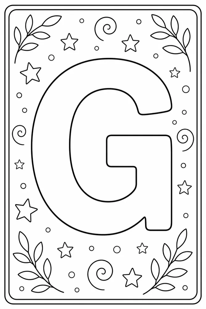 Alphabet Letters Letter g outline coloring page