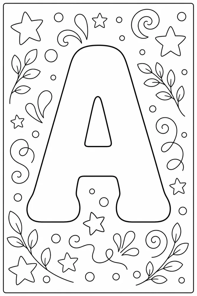 Bubble Letter Alphabet Coloring Pages preview: Bubble Letter Alphabet Letter a outline coloring page