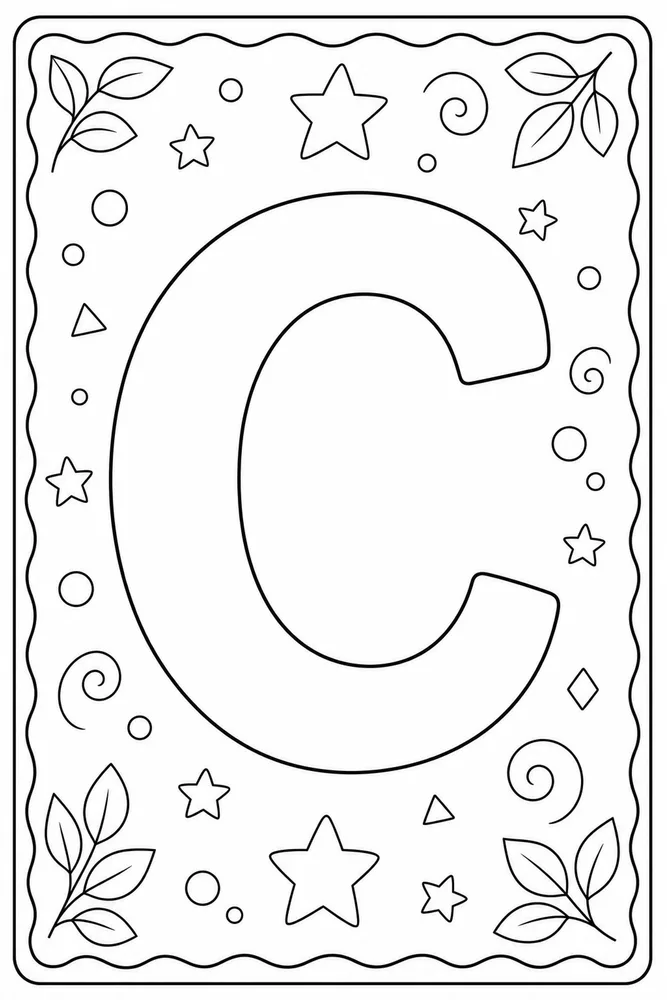 Color by Alphabet Color by alphabet letter c coloring page