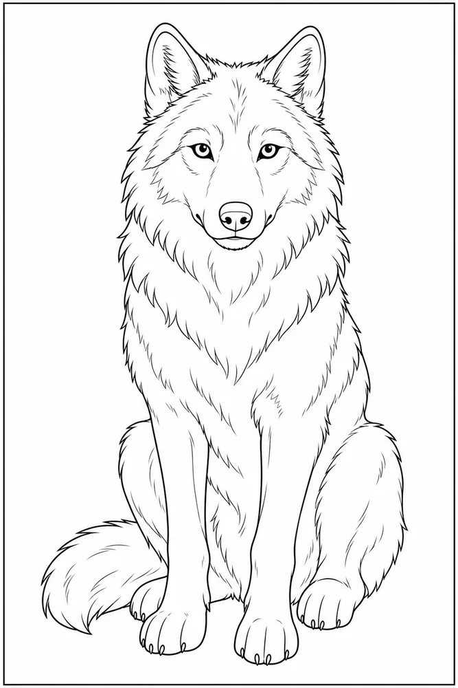 Adult Animal Calm Portrait coloring page