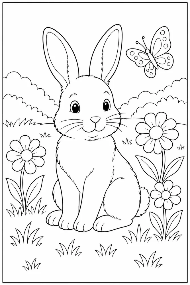 Easy Animal Easy Beginner Page coloring page