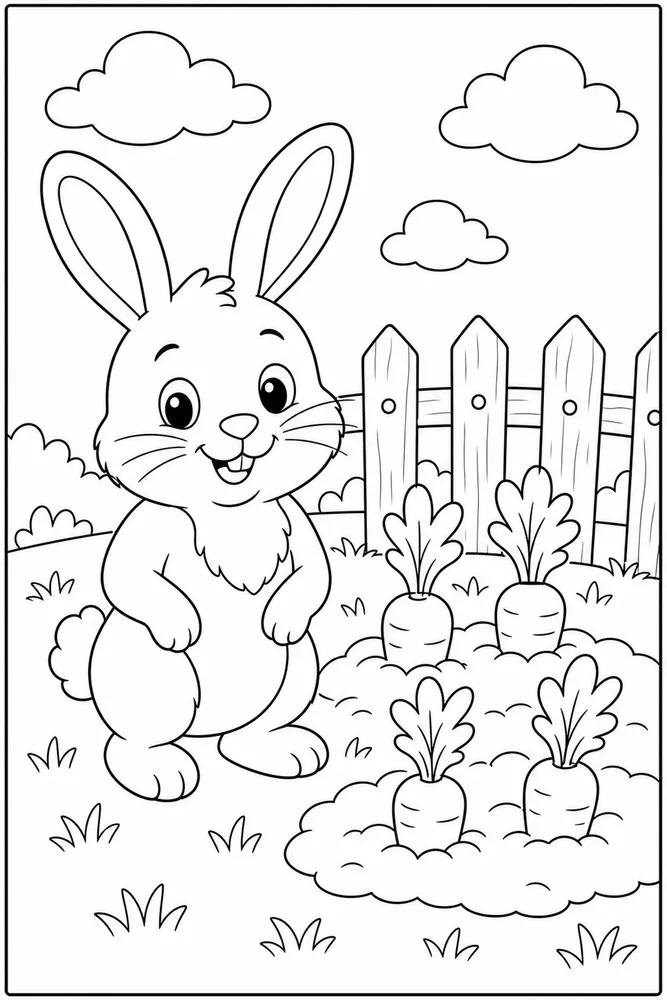 Easy Animal Simple Prop coloring page