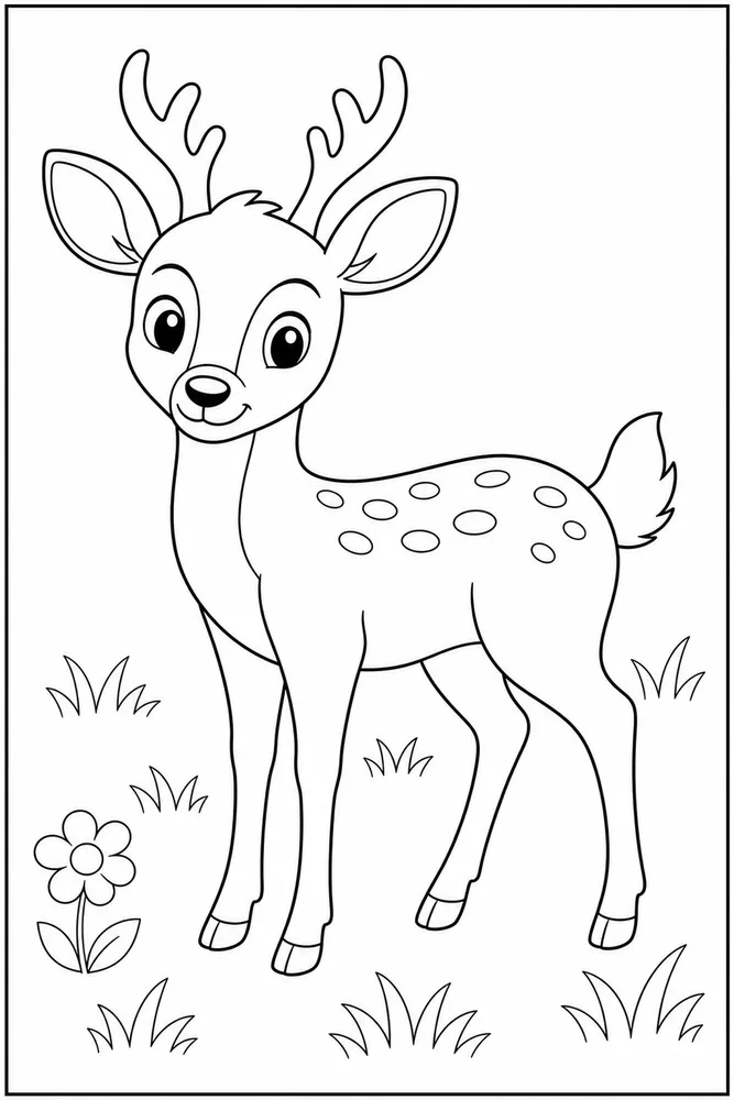 Easy Animal Single Object Scene coloring page