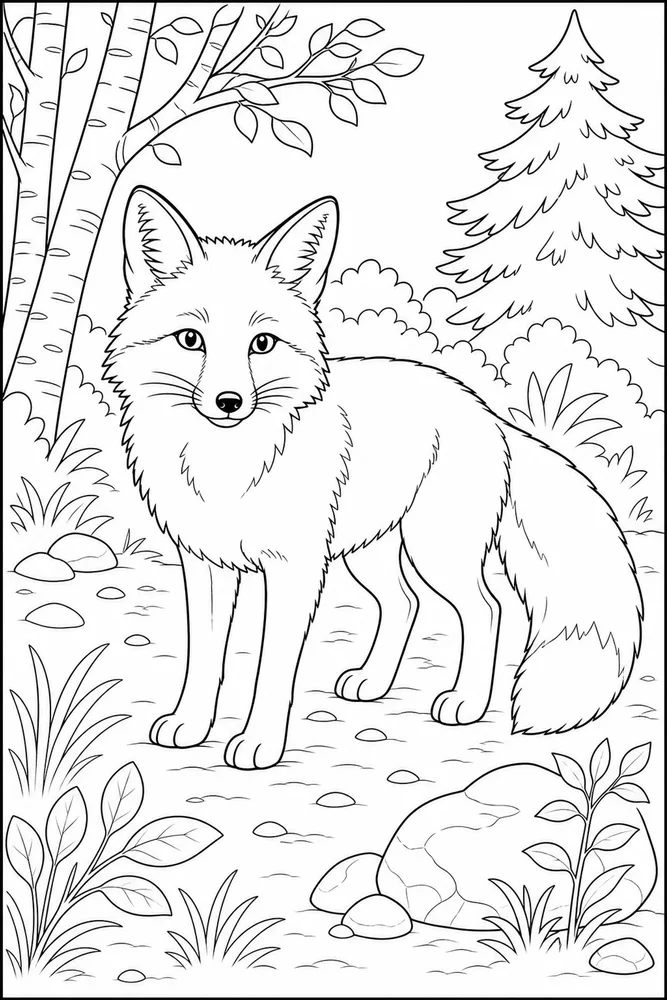 Realistic Animal Close Observation coloring page