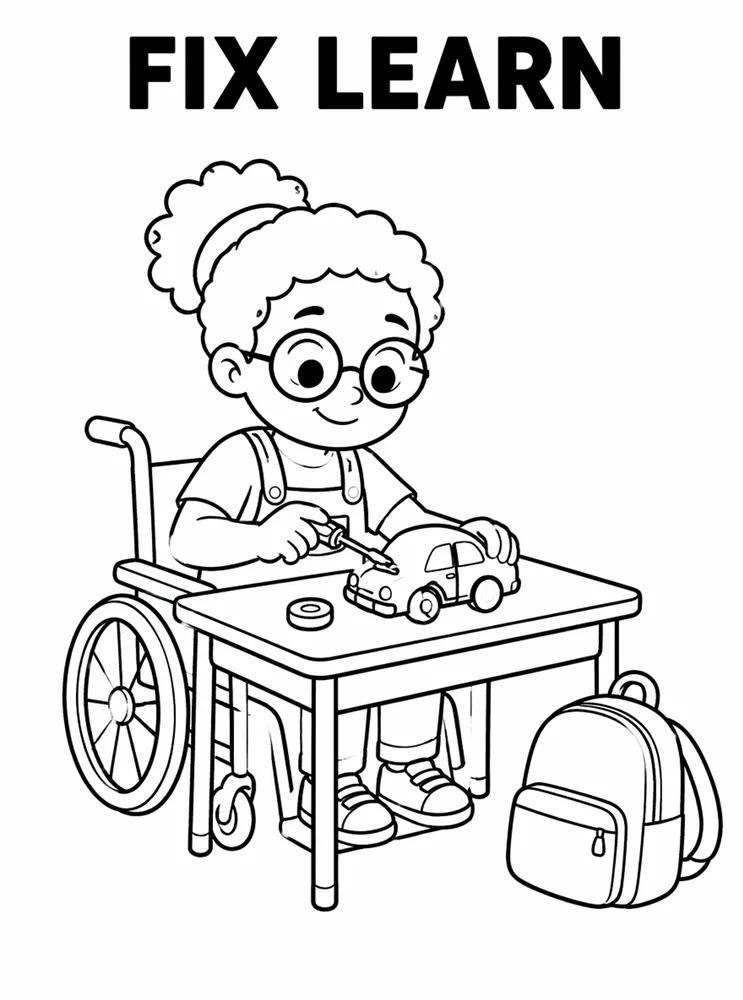 Back to School Growth Mindset Fix And Learn printable coloring page