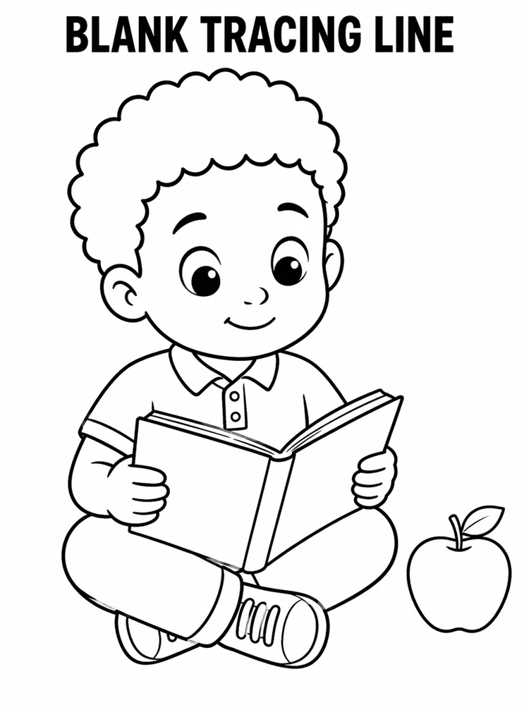Back to School Name Labels Blank Tracing Line Card printable coloring page
