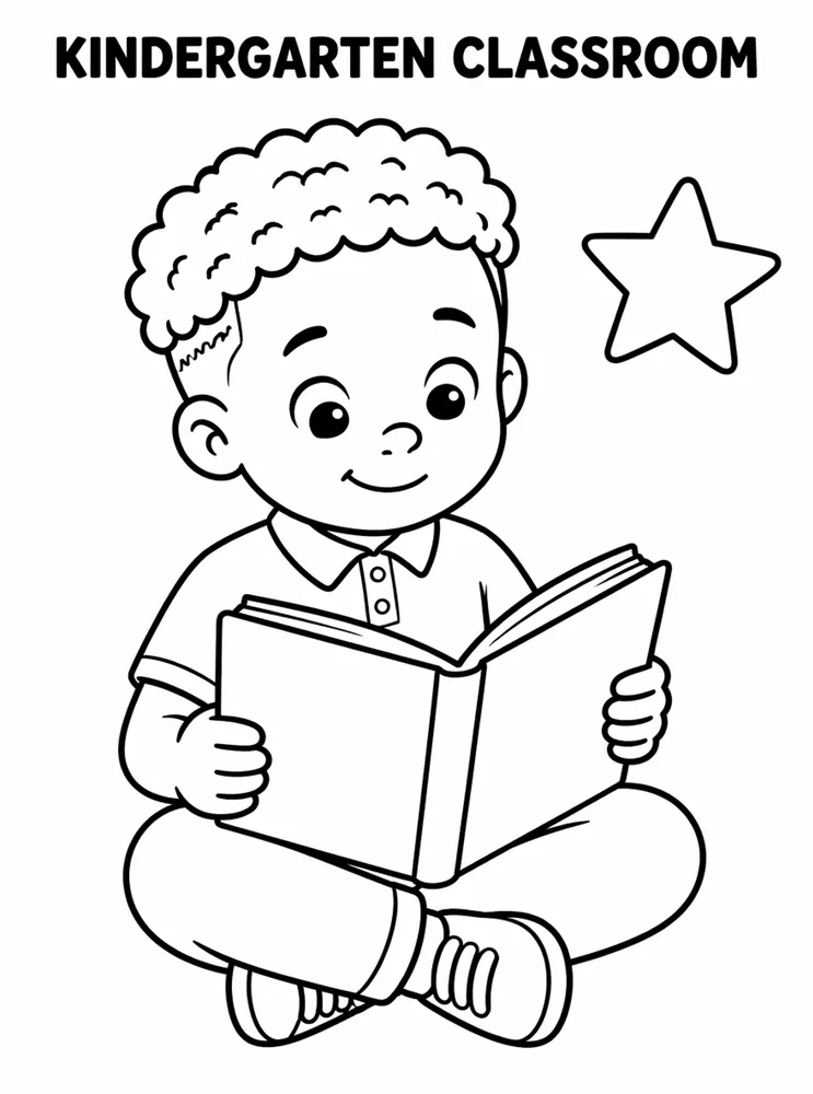 Kindergarten Back to School Kindergarten Classroom Rules Icons printable coloring page