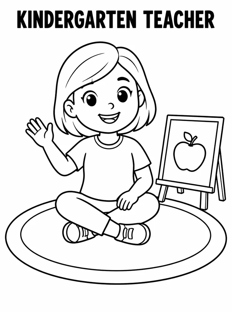 Kindergarten Back to School Kindergarten Teacher Welcome Carpet printable coloring page