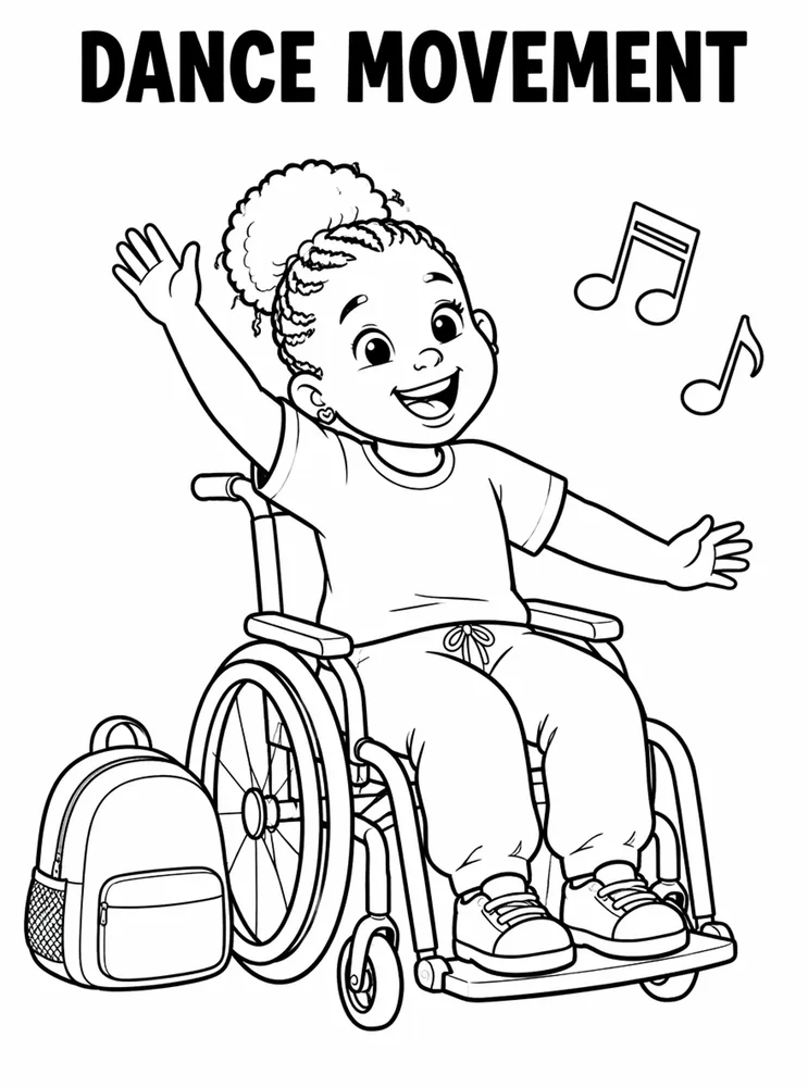 School Specials Days Dance Movement printable coloring page