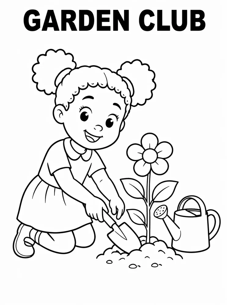 School Specials Days Garden Club printable coloring page