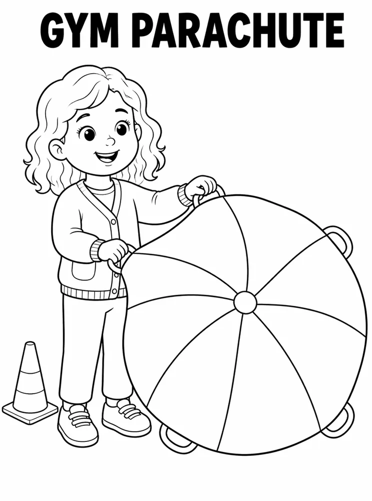 School Specials Days Gym Parachute printable coloring page