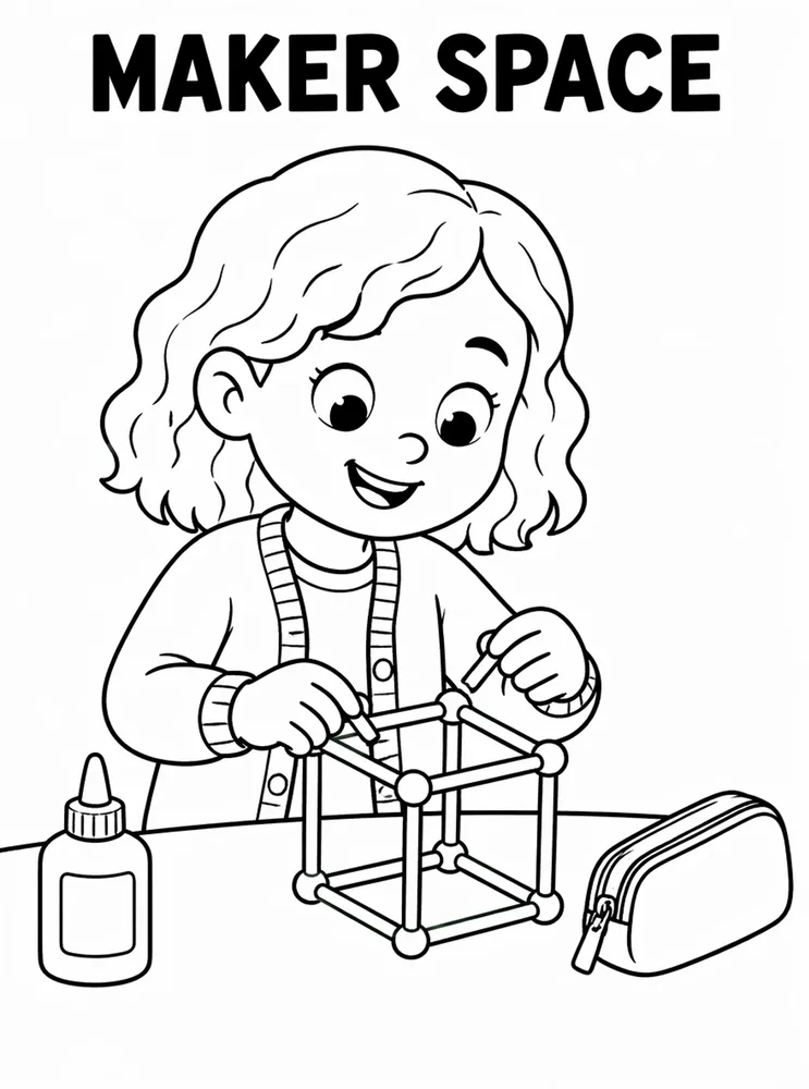 School Specials Days Maker Space printable coloring page