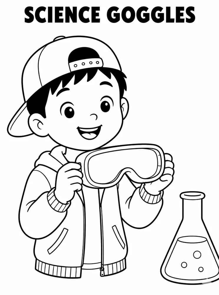 School Specials Days Science Goggles printable coloring page