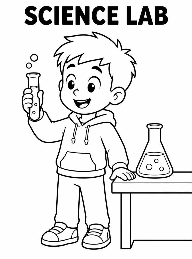 School Specials Days Science Lab printable coloring page