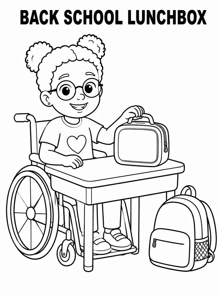 Back to School Supplies Back To School Lunchbox printable coloring page