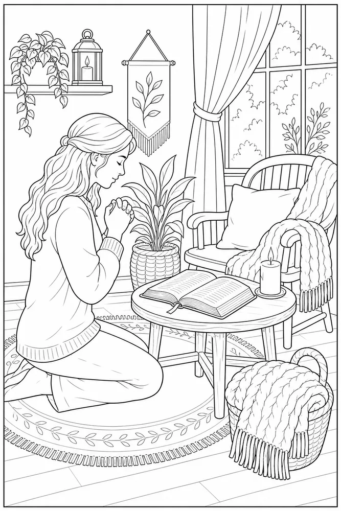 Bible for Adults Bible for adults quiet prayer corner coloring page