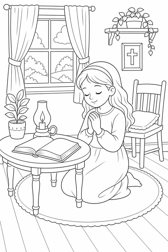 Bible Story Bible story quiet prayer corner coloring page