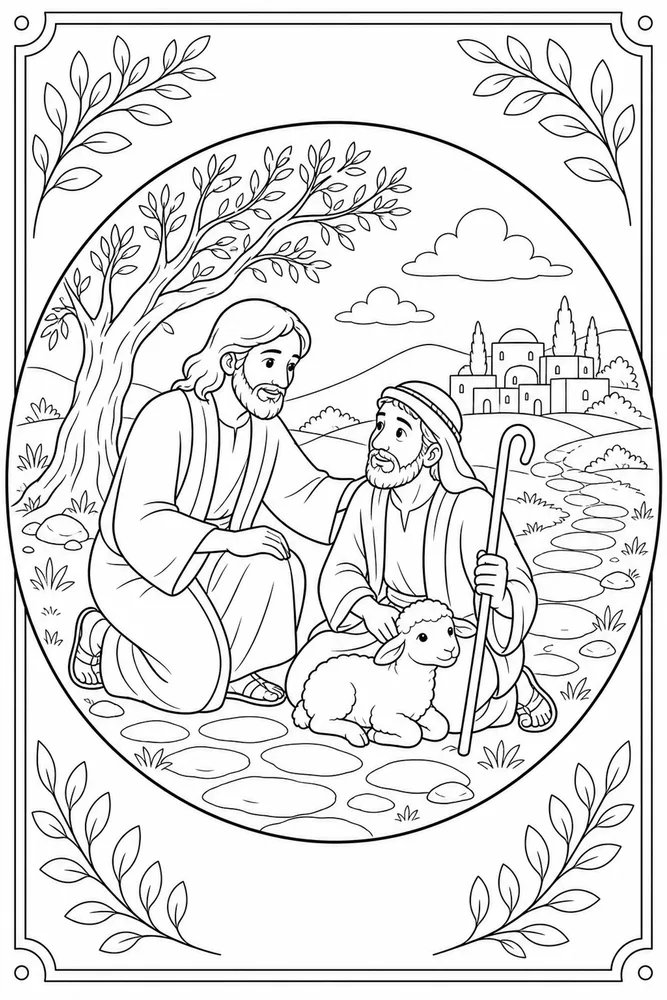 Bible Story Bible story story circle coloring page