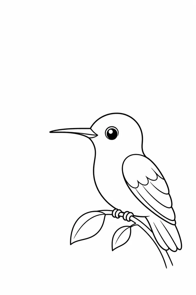 Hummingbird Hummingbird easy beginner page coloring page