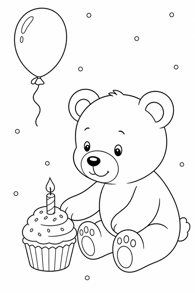 Animal Birthday Animal birthday easy beginner page coloring page