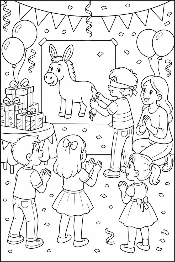 Birthday Party Party Game coloring page