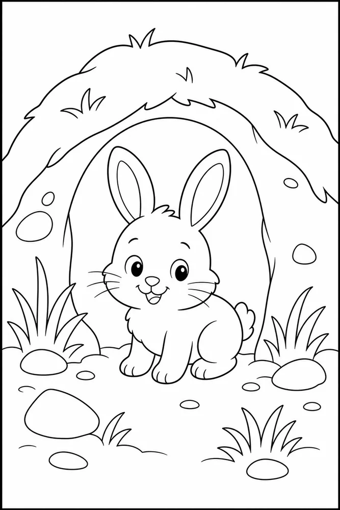Baby Bunny Baby Bunny Burrow Doorway coloring page
