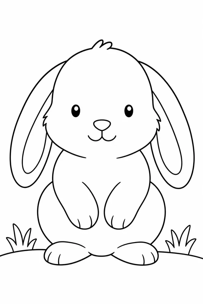 Baby Bunny Baby Bunny Simple Portrait coloring page