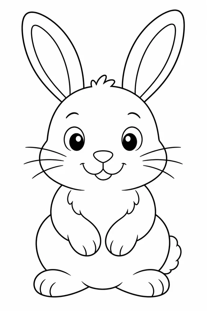 Bunny Rabbit Bunny Rabbit Simple Portrait coloring page