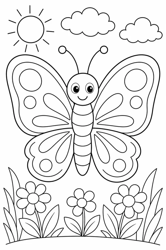 Preschool Butterfly Classroom Ready Page coloring page