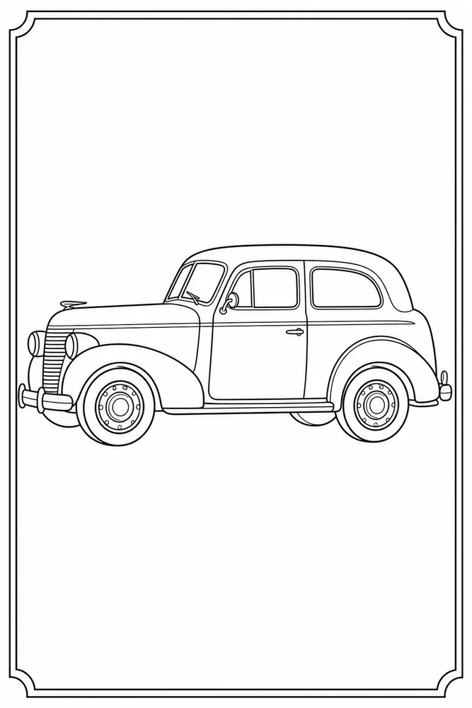 Old Car Old Car Side View coloring page