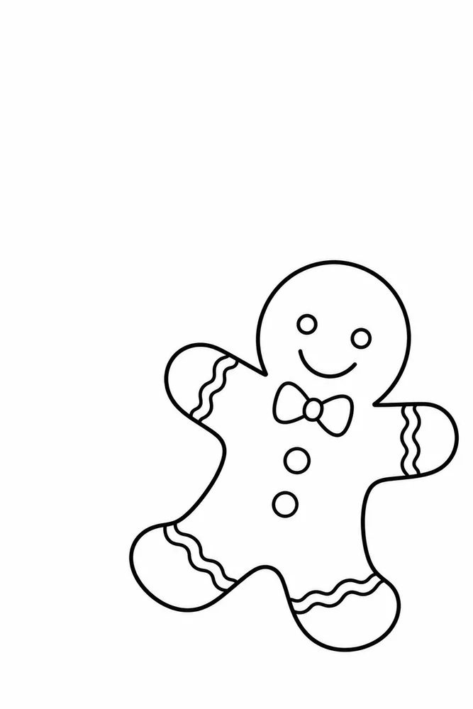 Christmas Gingerbread Christmas gingerbread easy beginner page coloring page