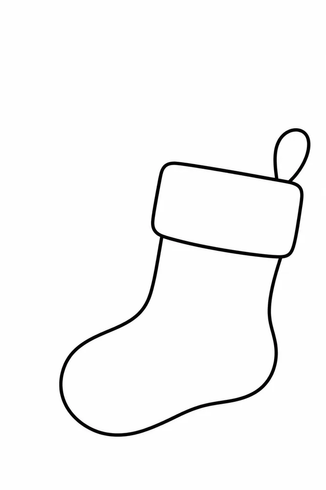 Christmas Stocking Christmas stocking easy beginner page coloring page
