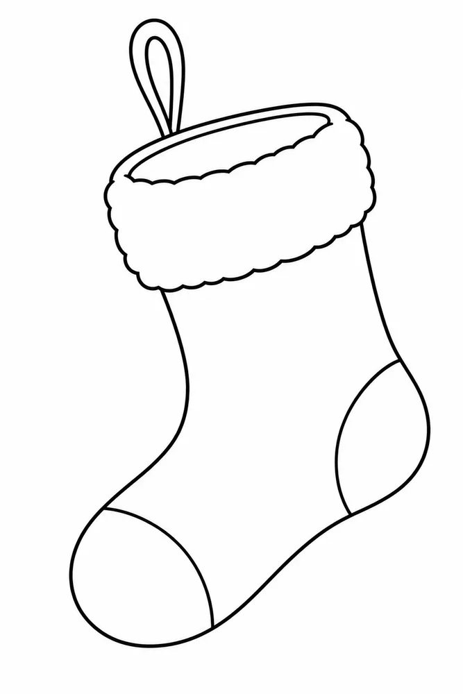 Christmas Stocking Christmas stocking playful pose coloring page