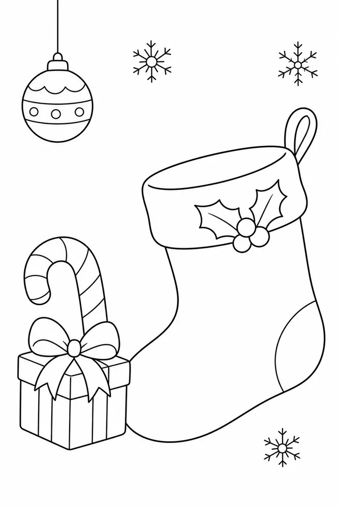 Easy Christmas Easy christmas easy beginner page coloring page