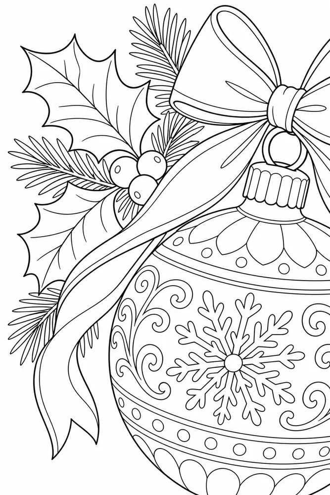Merry Christmas Merry christmas close up detail coloring page