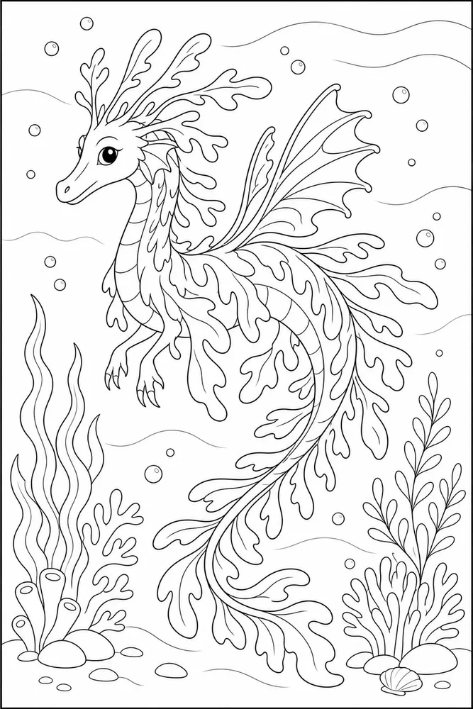 Sea Dragon Leafy Sea Dragon coloring page