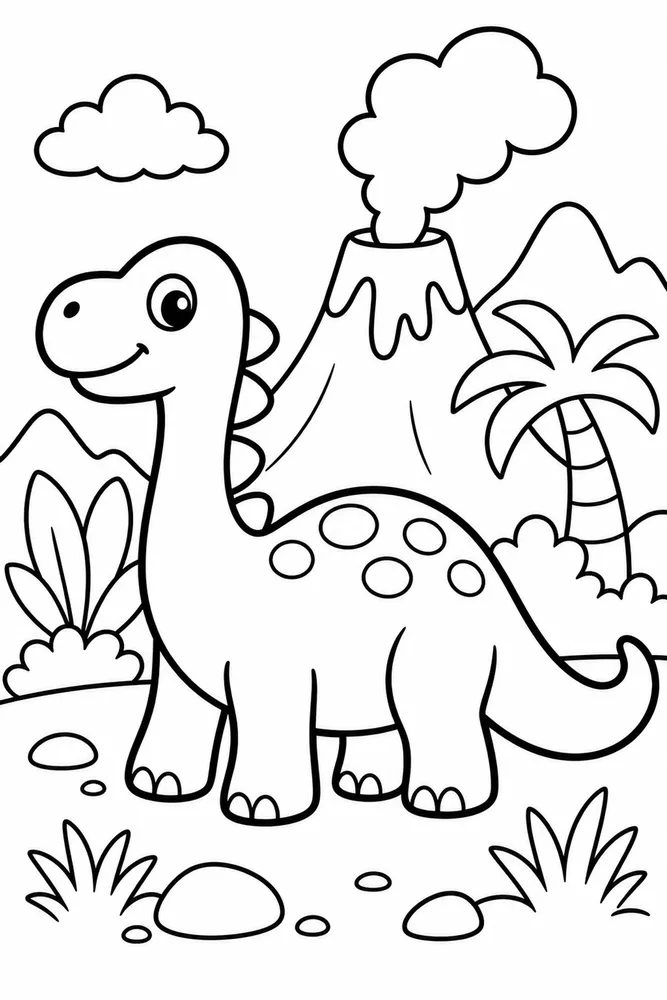 Bold and Easy Bold Easy Dinosaur printable coloring page