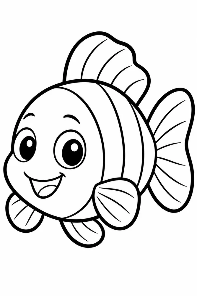 Bold and Easy Bold Easy Fish printable coloring page