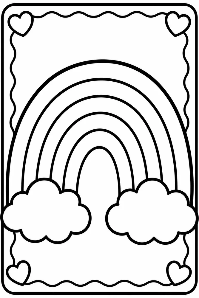Bold and Easy Bold Easy Rainbow printable coloring page