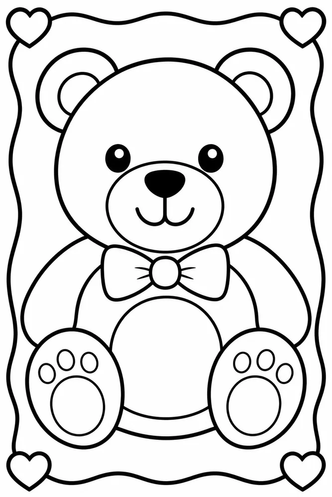 Bold and Easy Bold Easy Teddy Bear printable coloring page