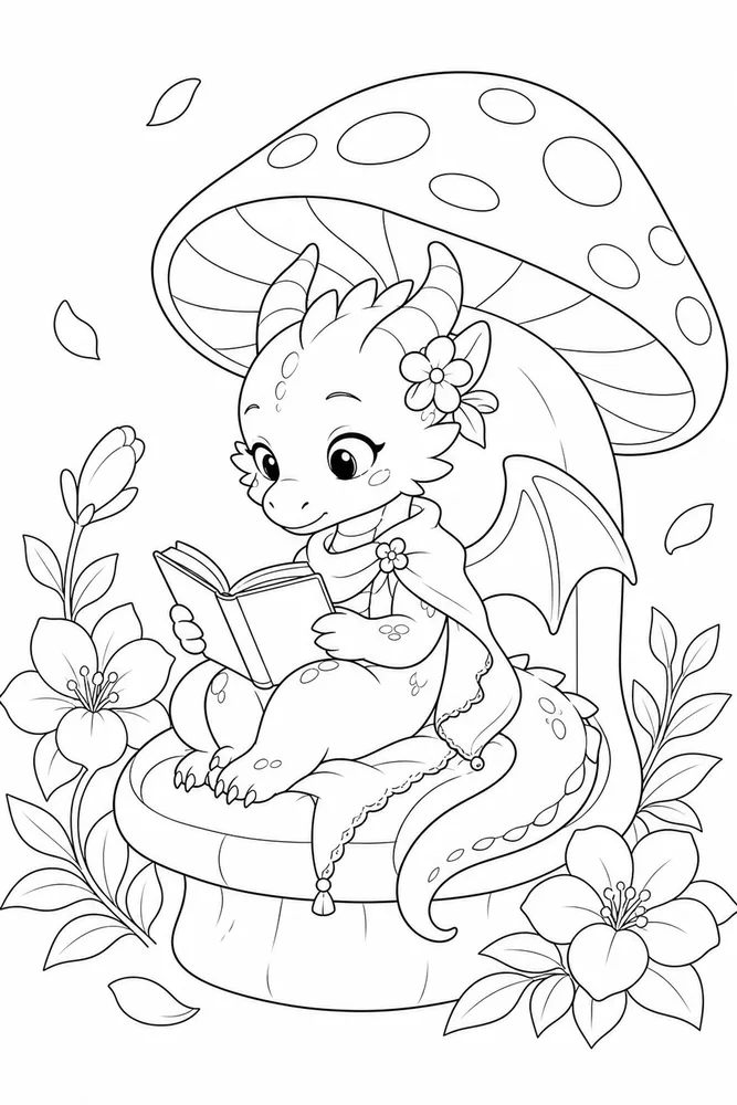 Fairy Dragon Fairy Dragon Wing Portrait coloring page