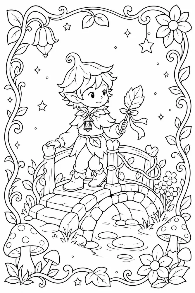 Fairy Tale Fairy Tale Tiny Bridge coloring page