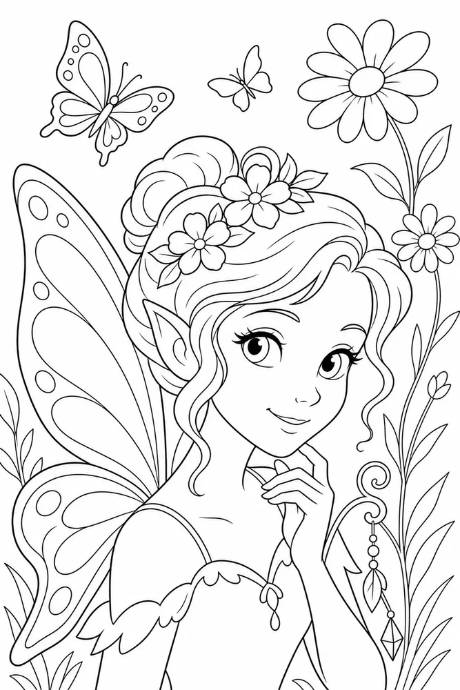 Fairy Wings Fairy Wings Butterfly Meadow coloring page