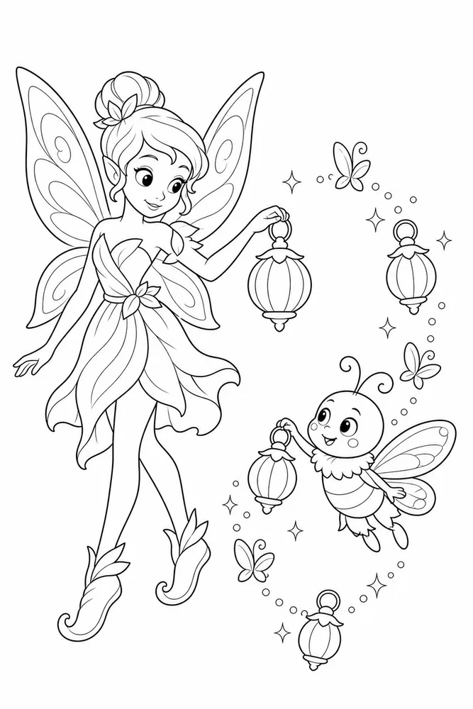 Fairy Wings Fairy Wings Lantern Trail coloring page
