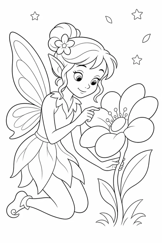 Fairy Wings Fairy Wings Magic Flower coloring page