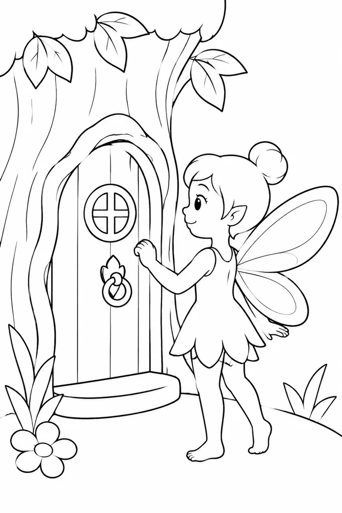 Fairy Wings Fairy Wings Tree Door coloring page