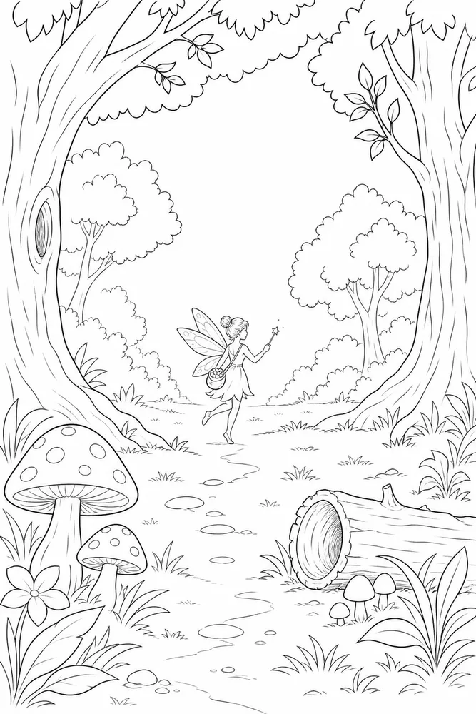 Tooth Fairy Tooth Fairy Forest Clearing coloring page