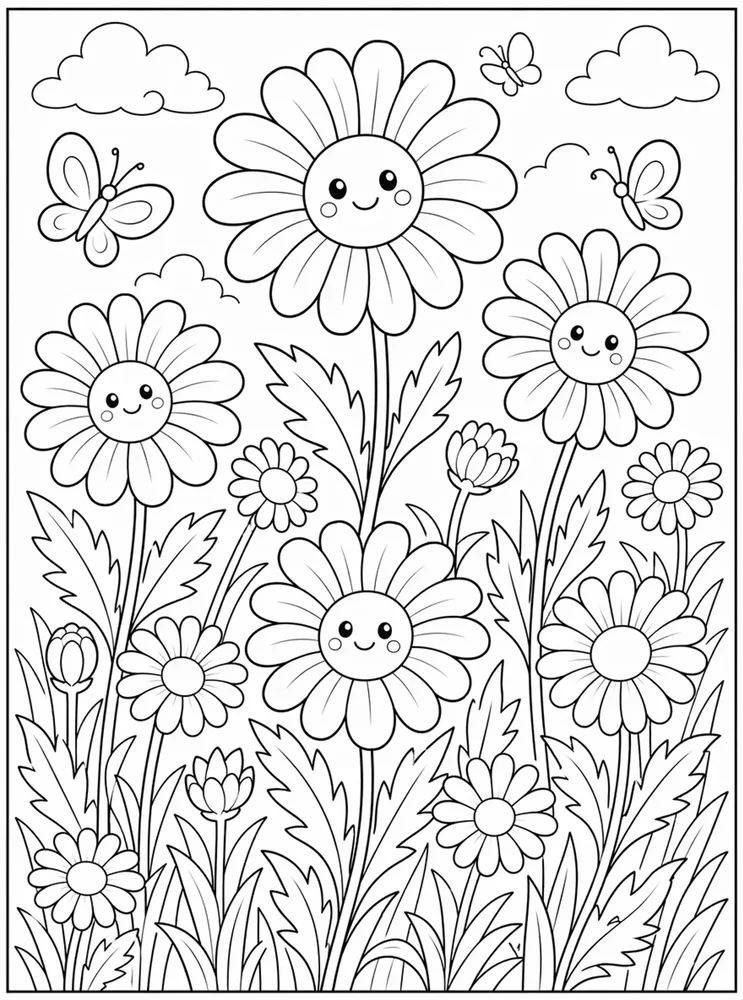 Daisy Flower Daisy Garden coloring page