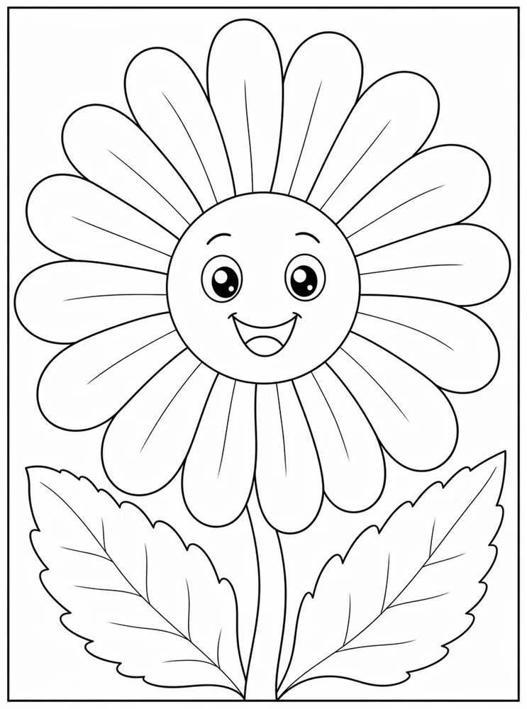 Daisy Flower Large Daisy coloring page